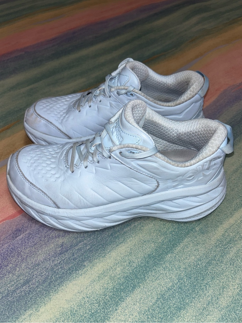 Hoka One One Bondi 8 SR Slip Resistant Women’s Work shoes light blue size 9